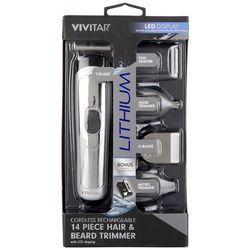Vivitar LED Cordless Rechargeable 14-Pc. Trimmer