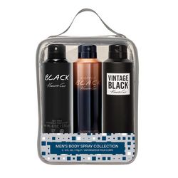 Kenneth Cole Mens 3-Pc. Black Body Spray Gift Set