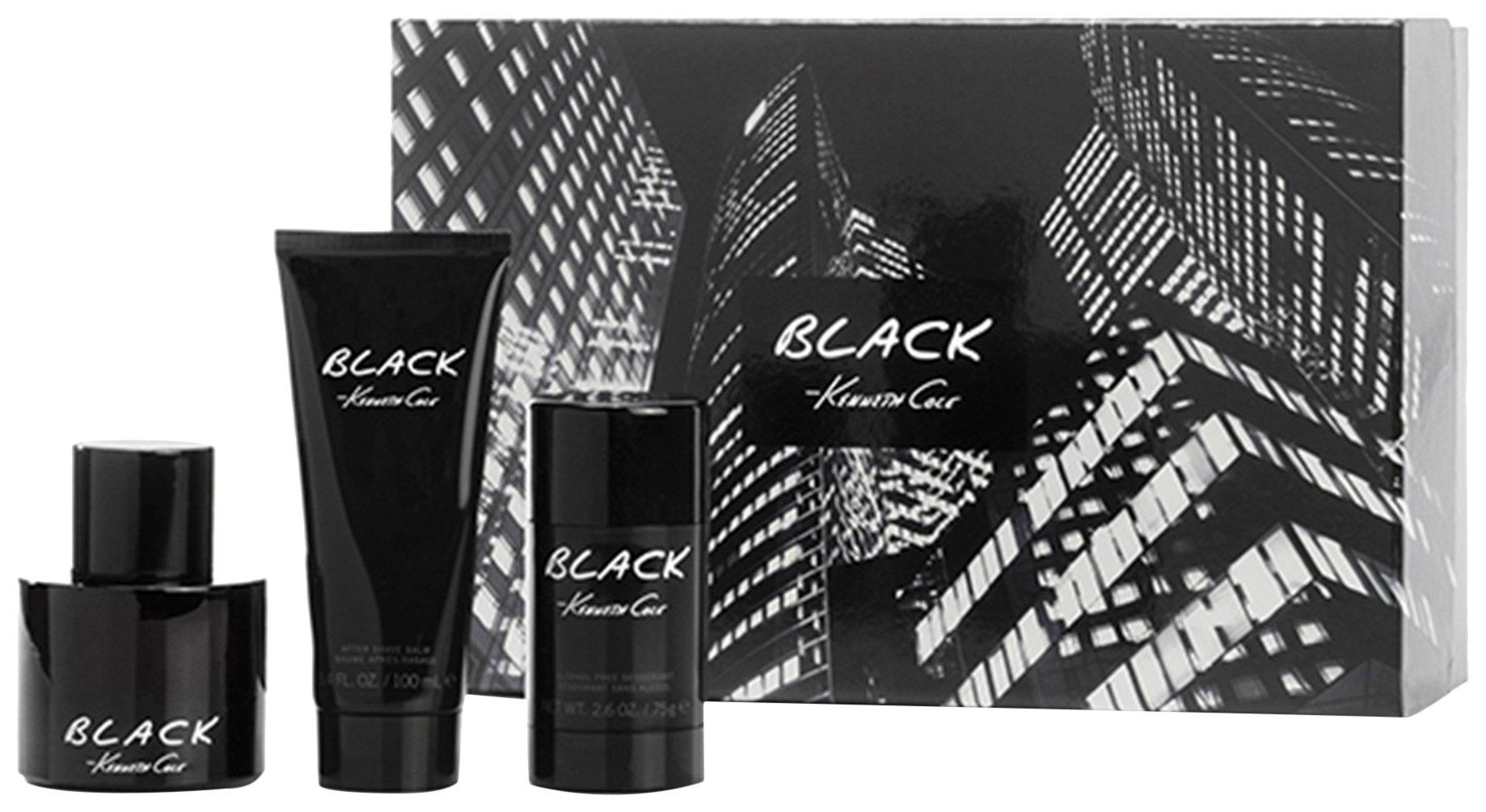 Kenneth Cole Mens 3-Pc. Black Boxed Gift Set