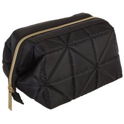 Solid Quilted Geometic Cosmetic Bag