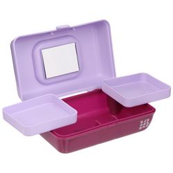 Caboodles Solid Plastic Tiered Mirror Cosmetic Hard Case