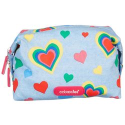 Caboodles Heart Print Fabric Cosmetic Travel Bag
