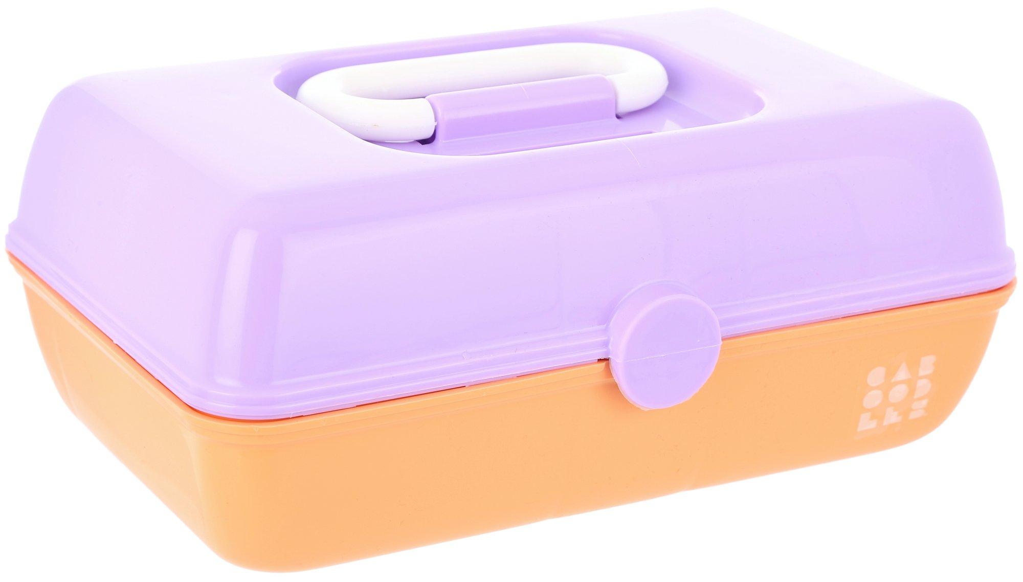 Caboodles Solid Tiered Mirror Cosmetic Hard Plastic Case