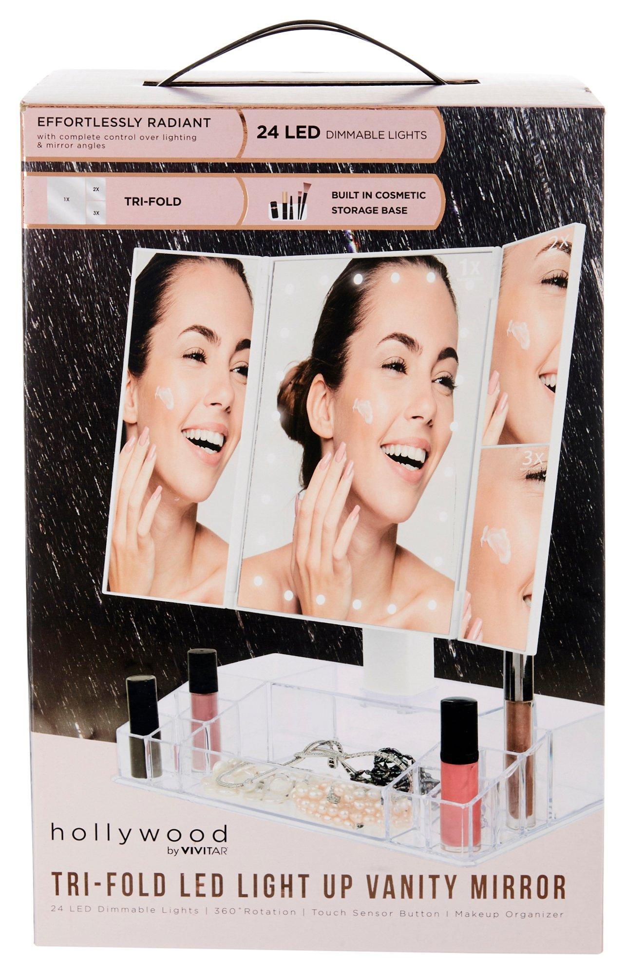 Hollywood TriFold LED Light Up Vanity Mirror