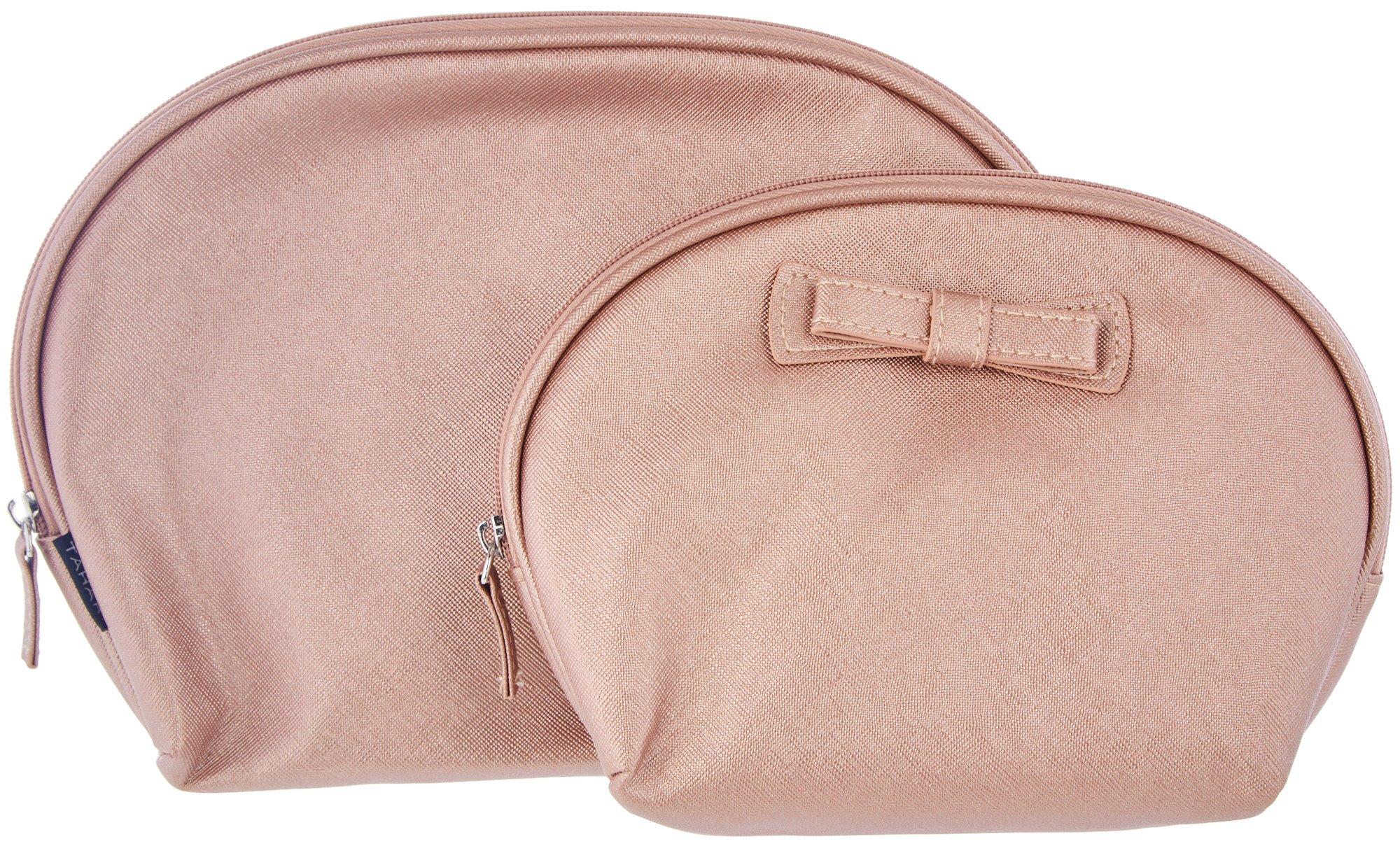 Modella Cosmetic Bag Set 2 Pink Black Easy Wipe Tote Make up 