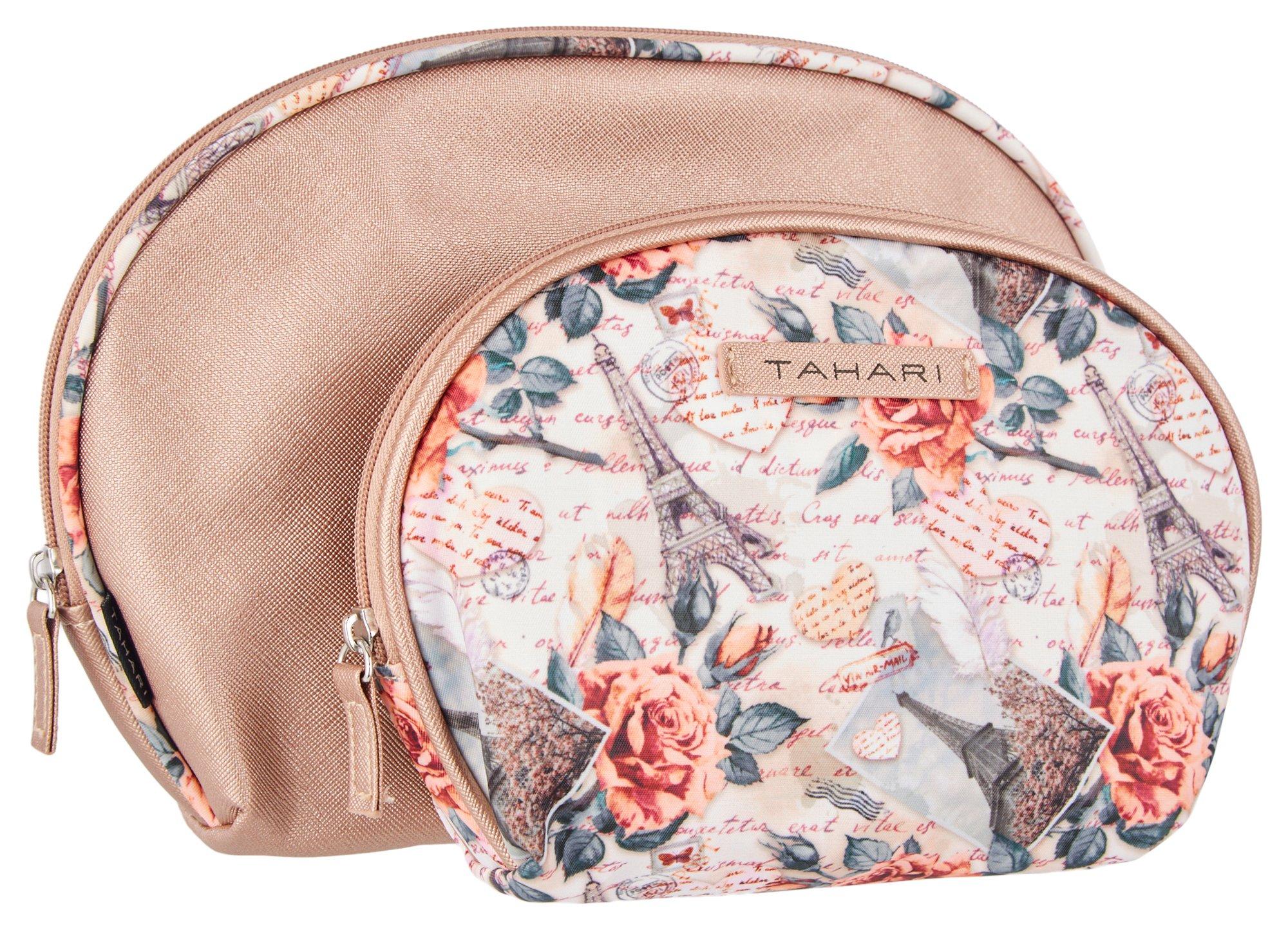 2 Pc. Dome Vintage Paris Cosmetic Case Set