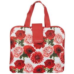 Dual Handle Floral Foldout Makeup Toiletry Bag
