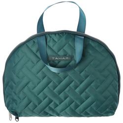 Solid Quilted Cosmetic Travel Bag