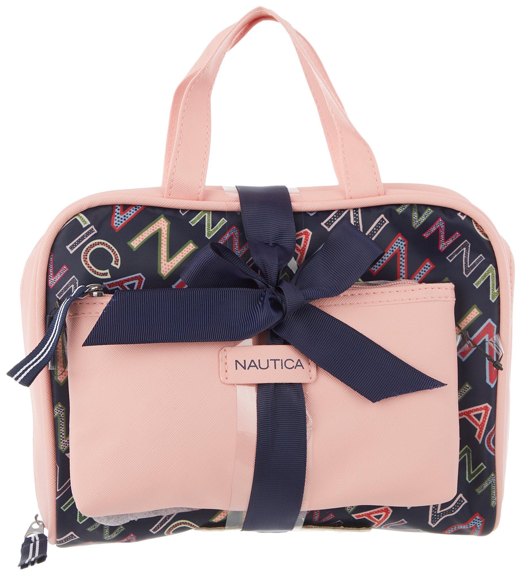 2 Pc. Overnight Print Solid Cosmetic Case Set