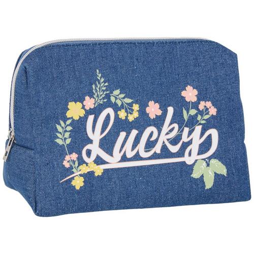 Lucky Brand 2-Pc. Denim Cosmetic Travel Bag Set