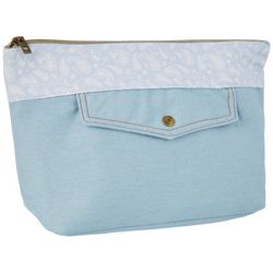 Lucky Brand 2-Pc. Denim Flap Pocket Cosmetic Travel Bag Set