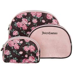 Juicy Couture 4-Pc. Fabric Cosmetic Travel Bag & Bottle Set