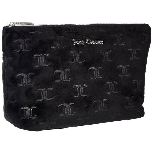 Juicy Couture 2-Pc. Logo Plush Cosmetic Travel Bag