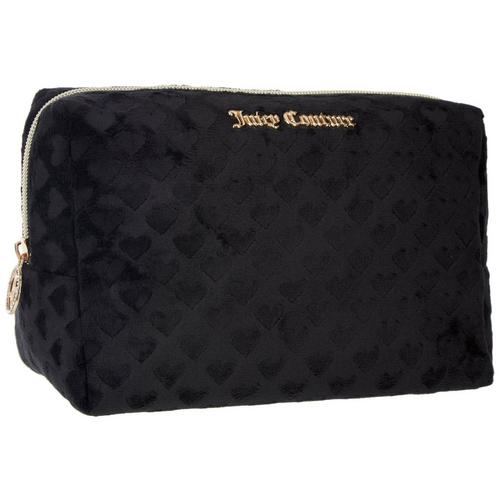 Juicy Couture 2-Pc. Plush Hearts Cosmetic Travel Bag