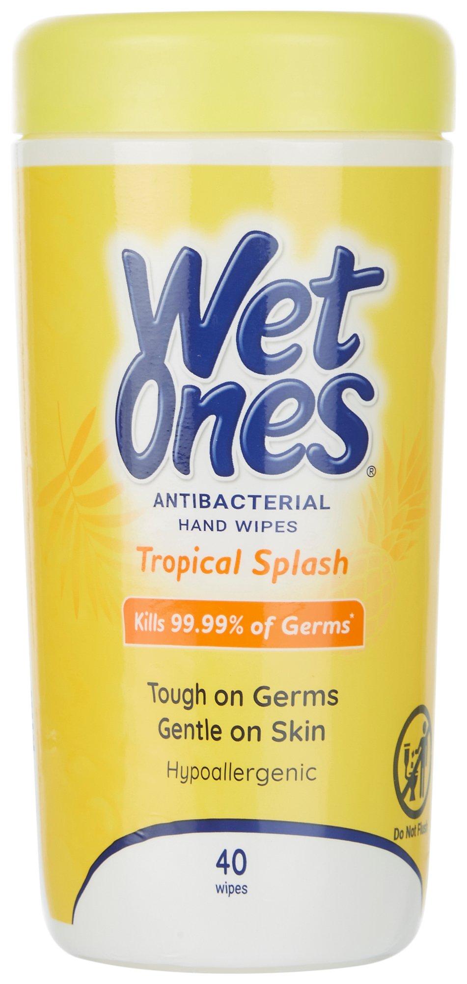 40-Pack Tropical Splash Antibacterial Hand Wipes