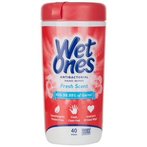 Wet Ones 40-Pack Fresh Scent Antibacterial Hand Wipes