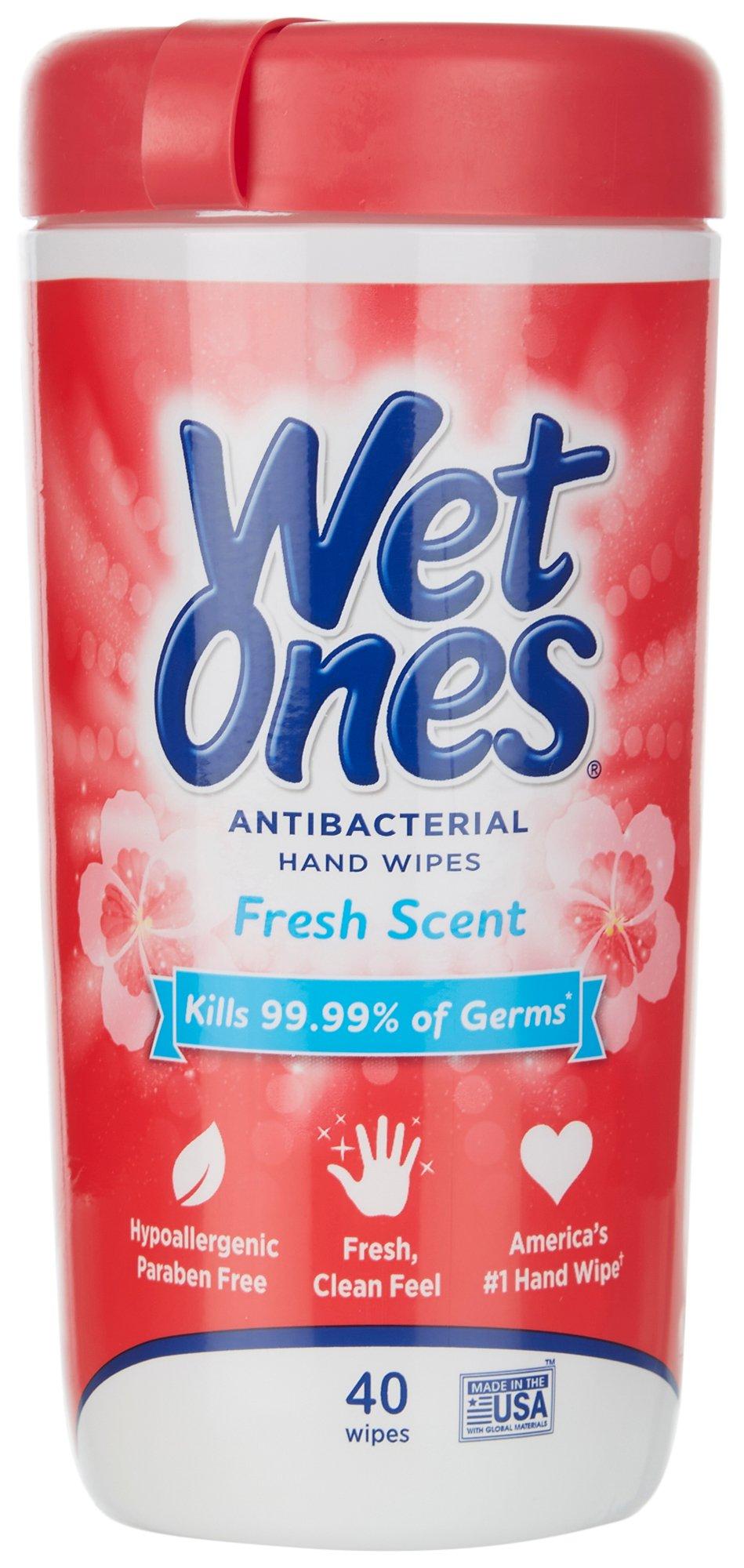 40-Pack Fresh Scent Antibacterial Hand Wipes