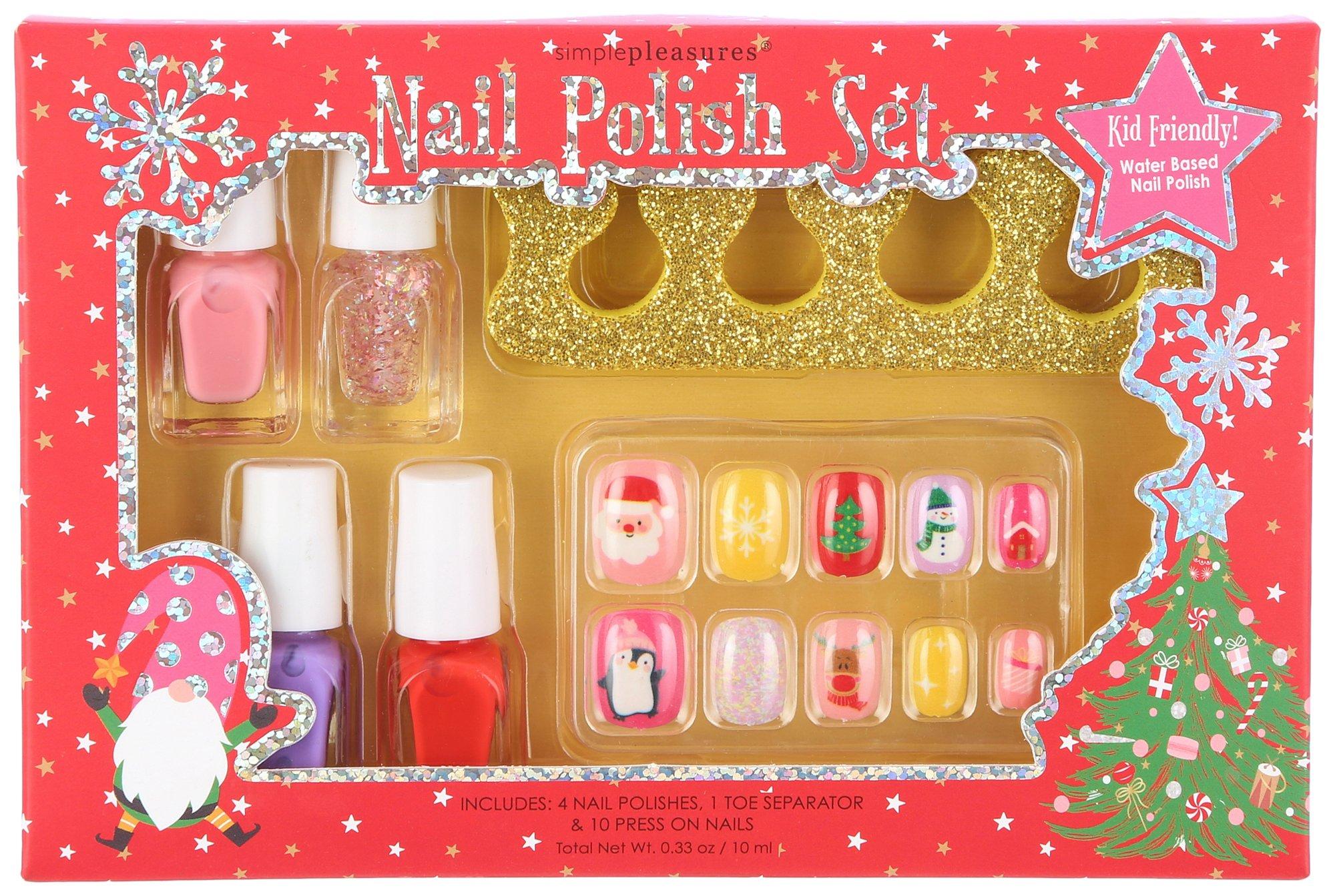 Simple Pleasures 15-Pc. Holiday Gnome Kid-Friendly Nail Set