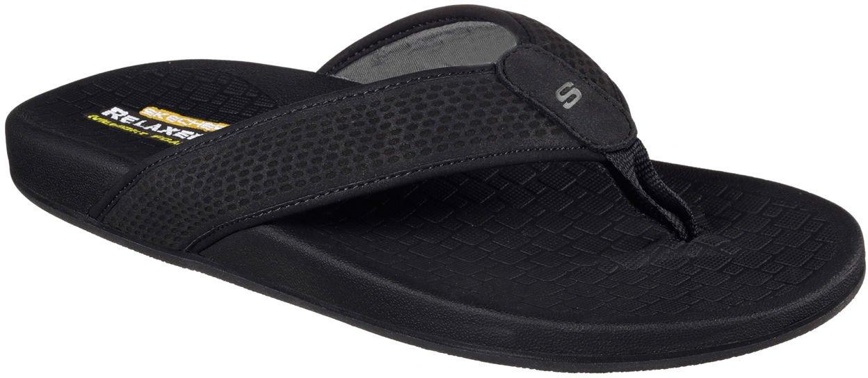 skechers men's memory foam flip flops