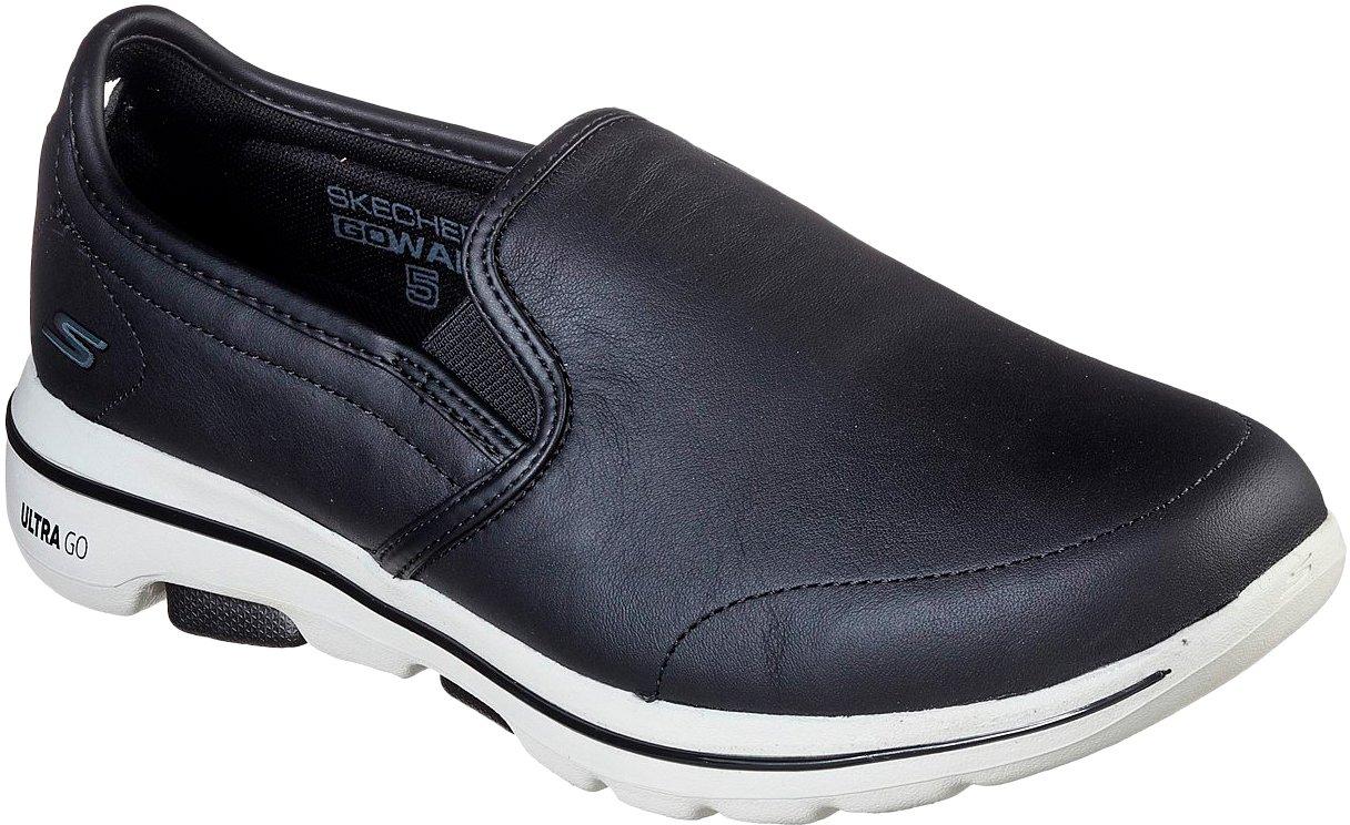 skechers go walk leather black