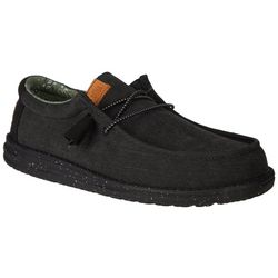 Hey Dude Mens Wally Washed Canvas Slip On Shoe