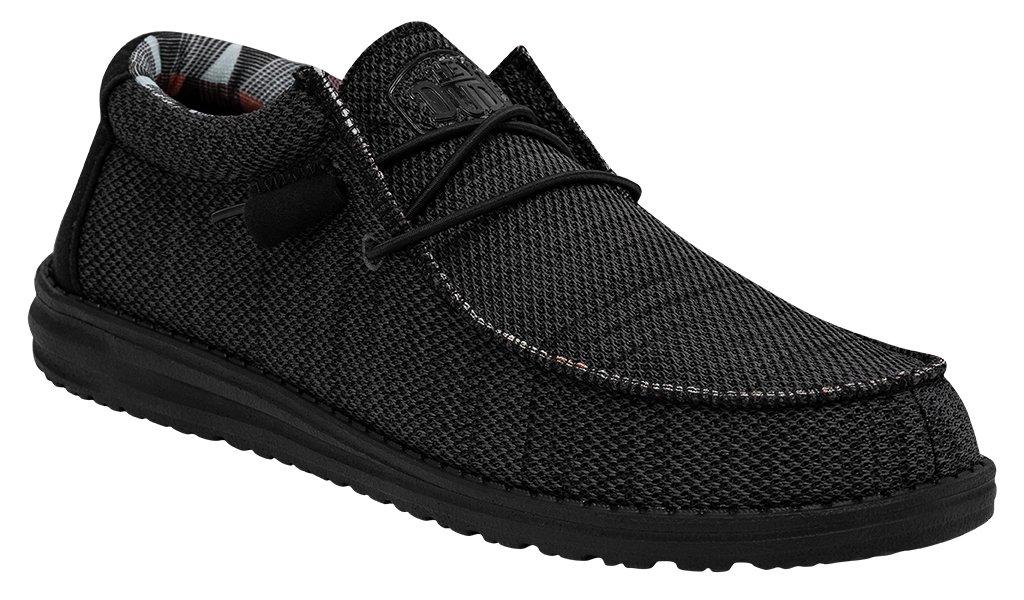 Mens Wally Sox Jet Black Casual Shoes