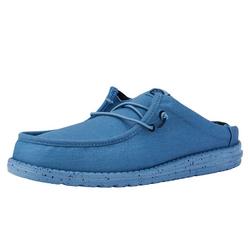 Mens Wally Slip Canvas Shoes Blue