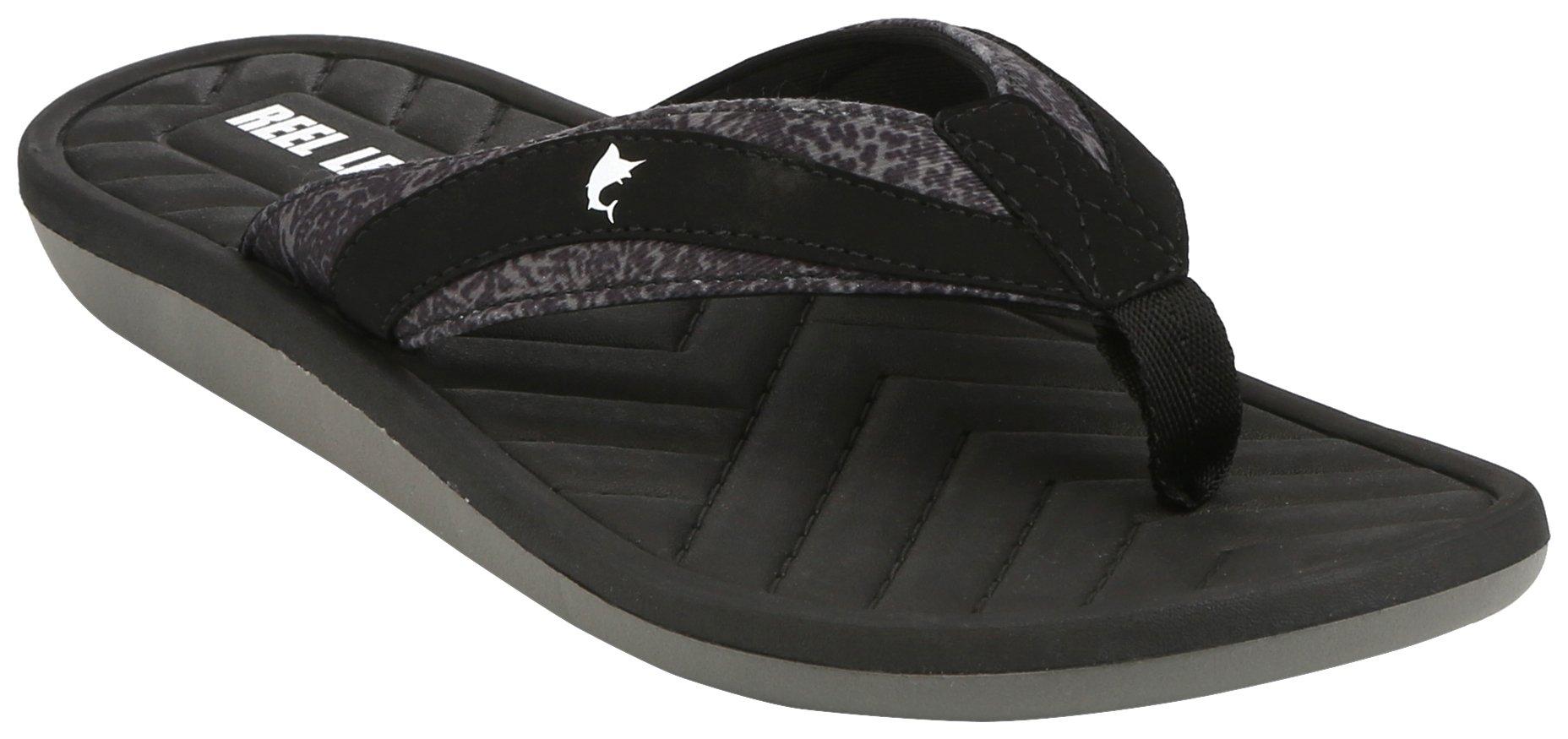 Reel Legends Mens Lighthouse Flip-Flop Sandals