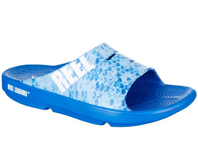 Reel Legends Mens Coast Slide Sandals - Blue - 11 M