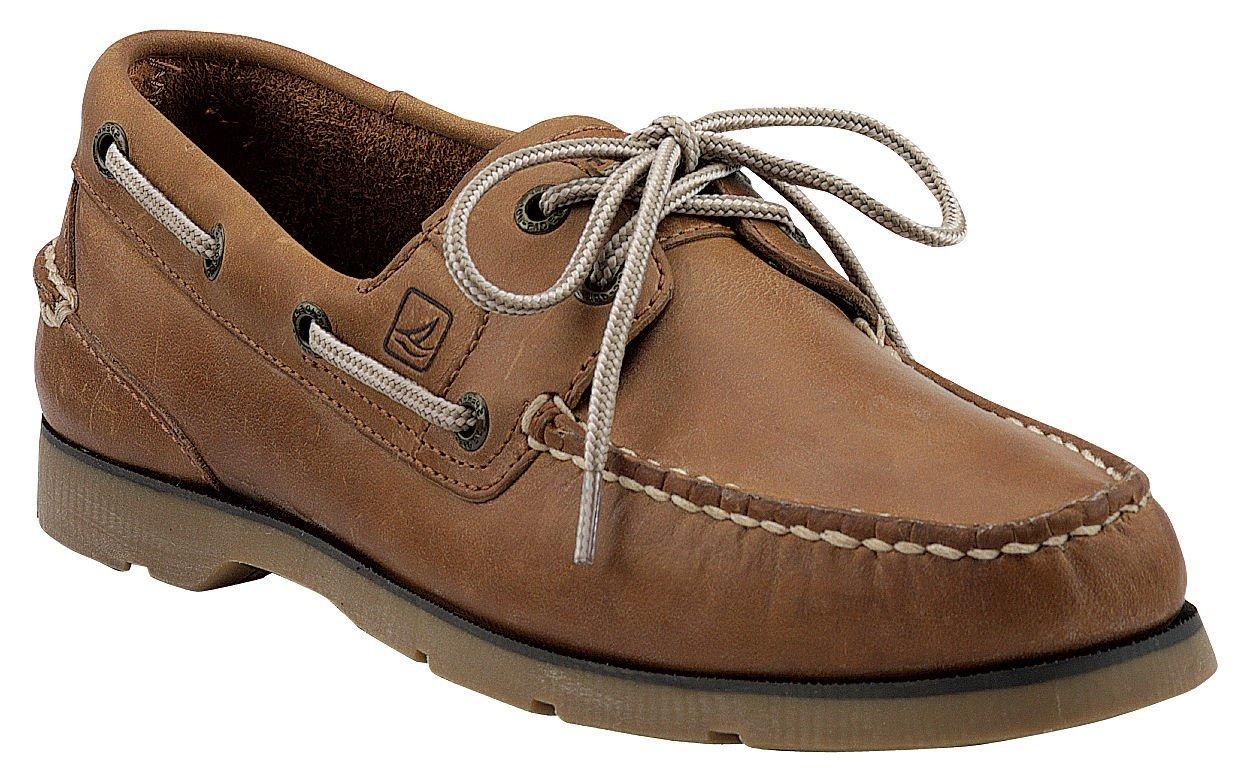 mens leather sperrys
