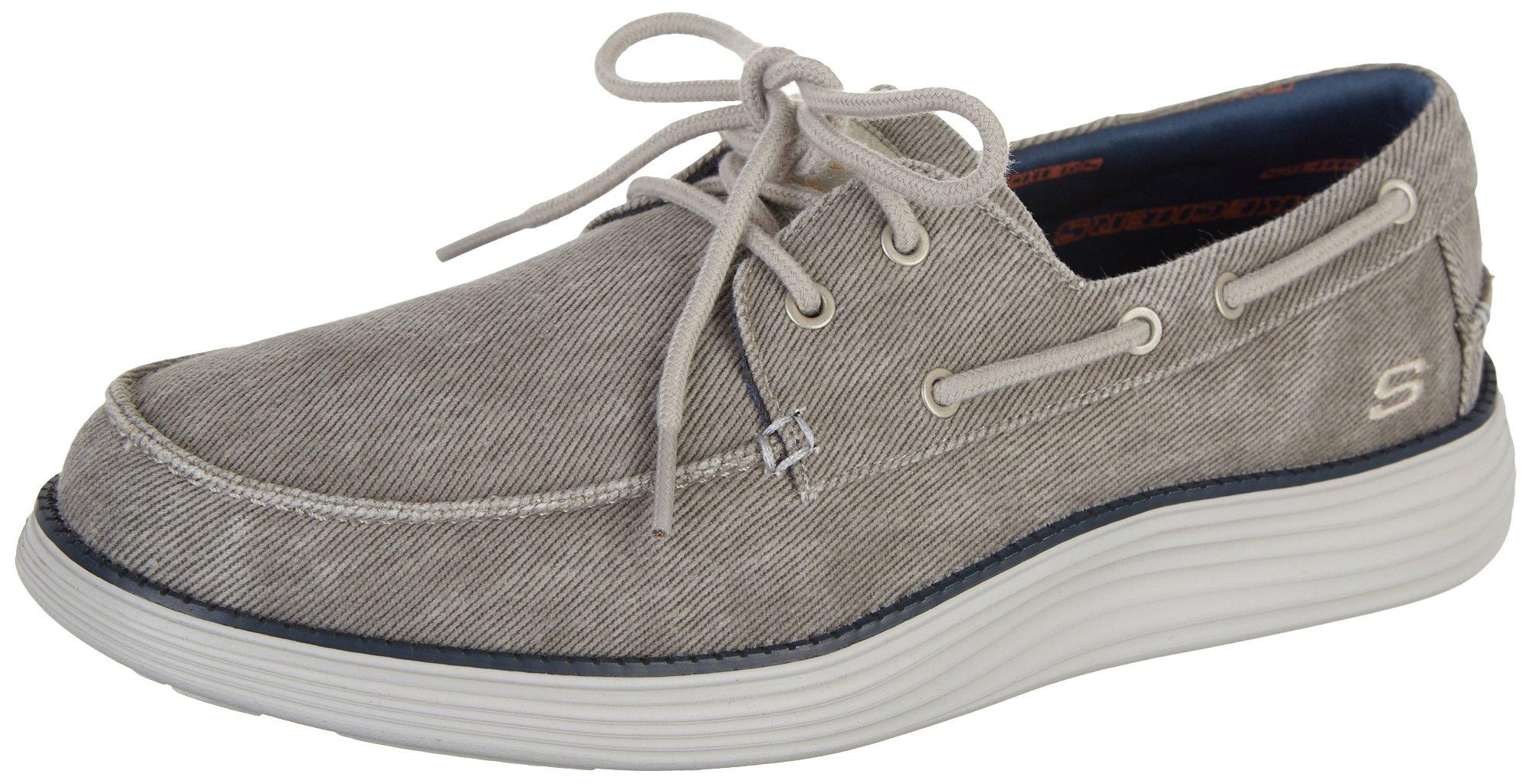 skechers men's canvas boat shoes