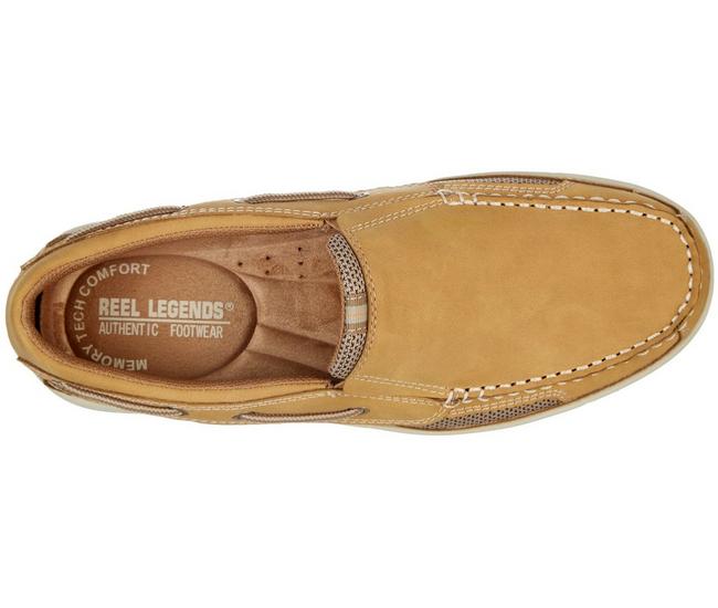 Reel Legends Mens Outrigger Slip On Casual Sport Boat Shoes - Tan - 8.5 M