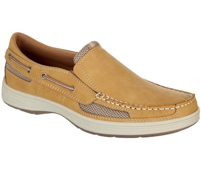 Reel Legends Mens Outrigger Slip On Casual Sport Boat Shoes - Tan - 8.5 M