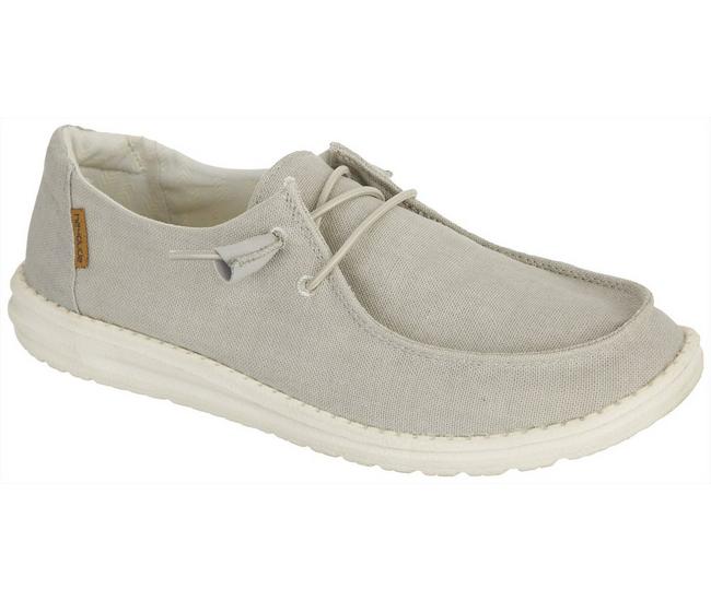 Hey Dude Wendy Stretch - Casual Women's Shoes - Color Sparkling White -  Lightweight Comfort - Ergonomic Memory Foam Insole - Size US 8