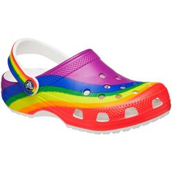 Crocs Womens Rainbow Clogs