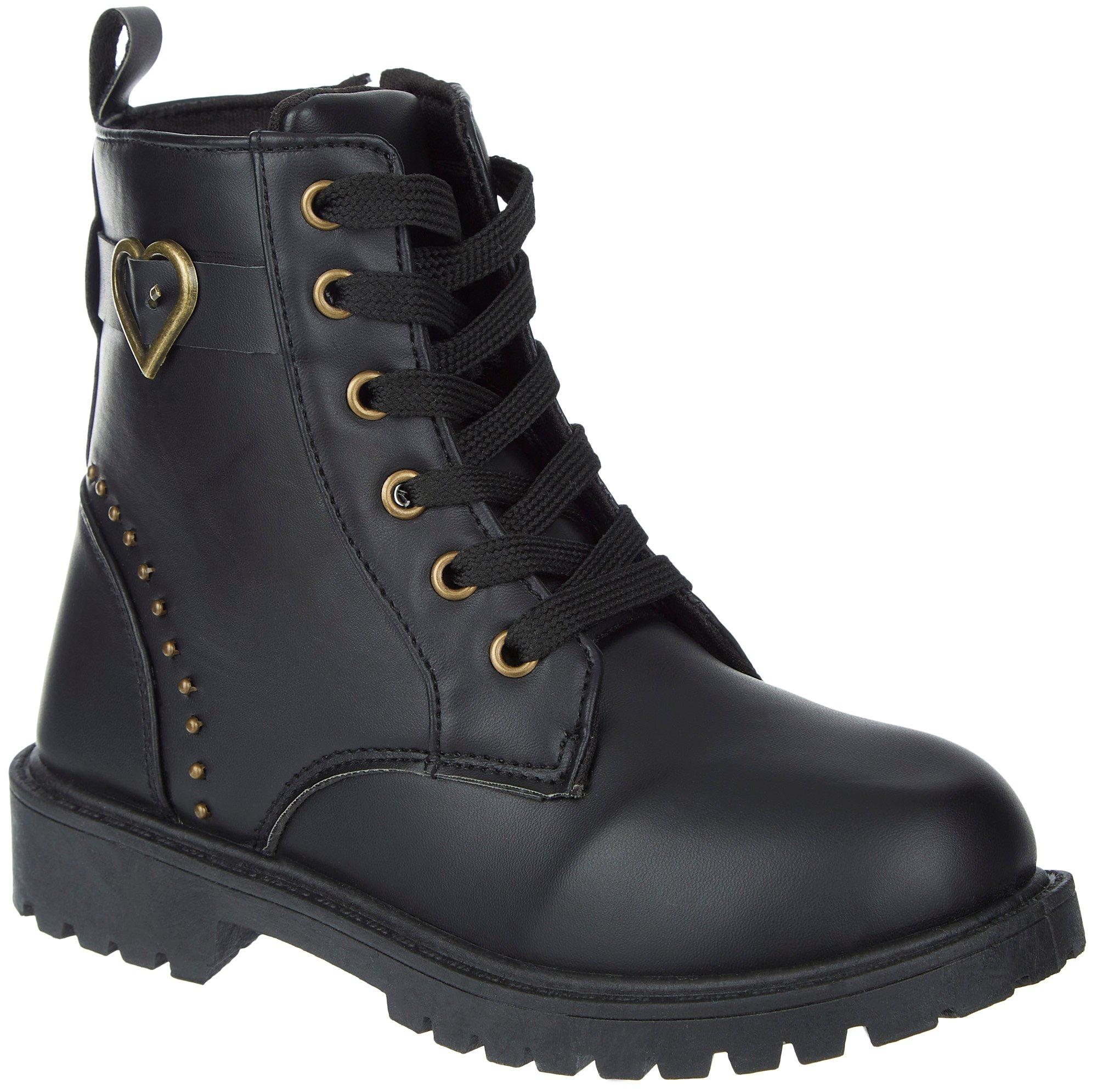 US Sports Girls Black Lace Boot