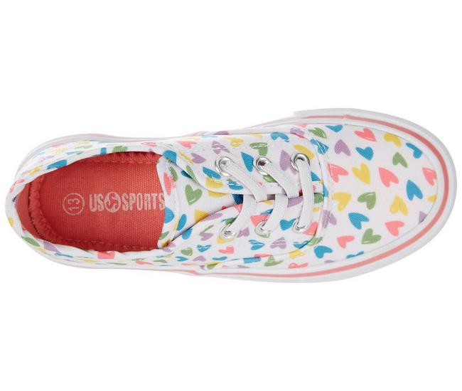 US Sports Girls Hearts and Lace Canvas Tie Shoes | Bealls Florida