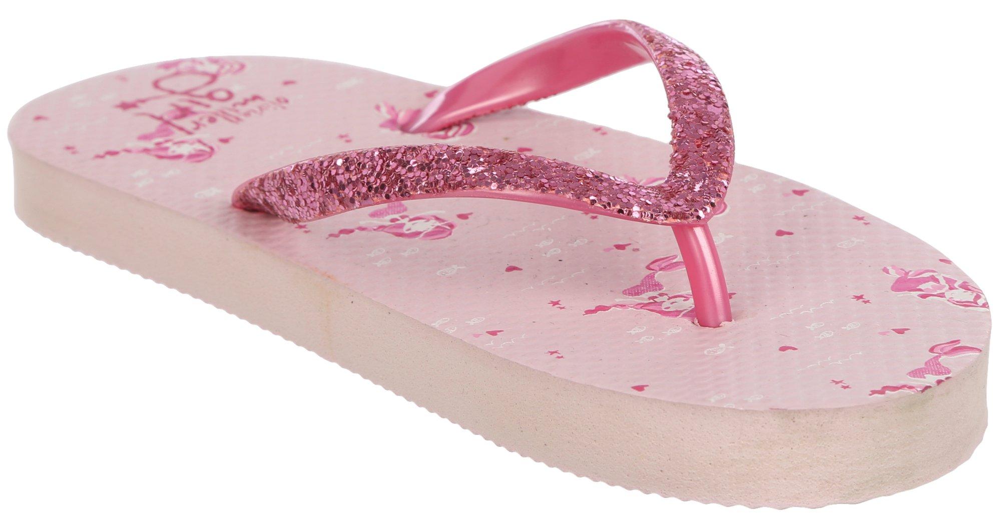 Olivia Miller Girls Zoris Pink Flip Flops