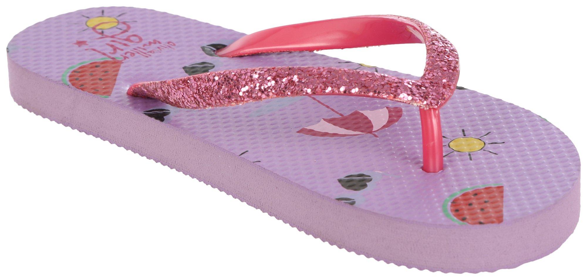 Olivia Miller Girls Zoris Lilac Flip Flops