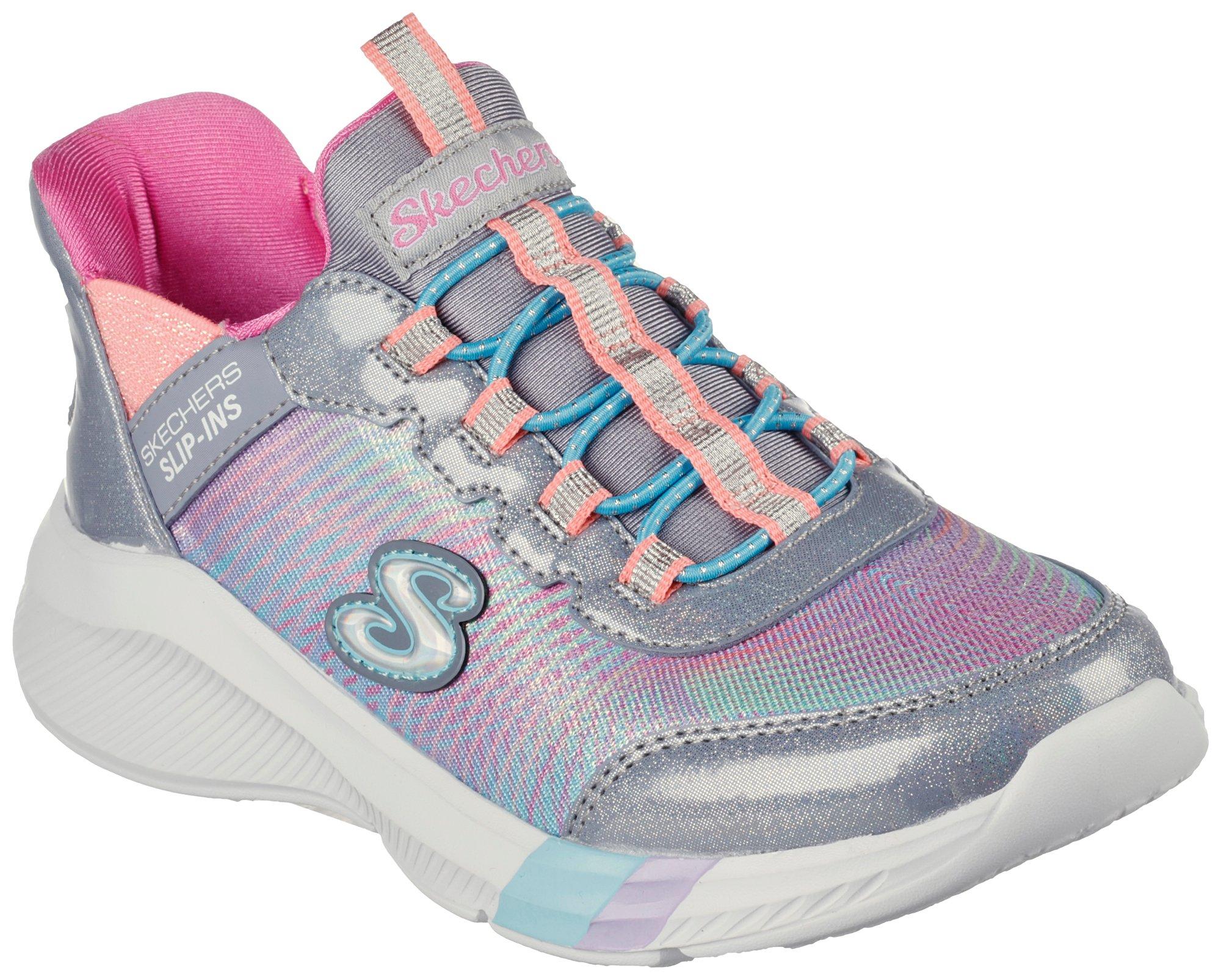 Skechers Girls Slip-ins Dreamy Lites Colorful Prism Shoes