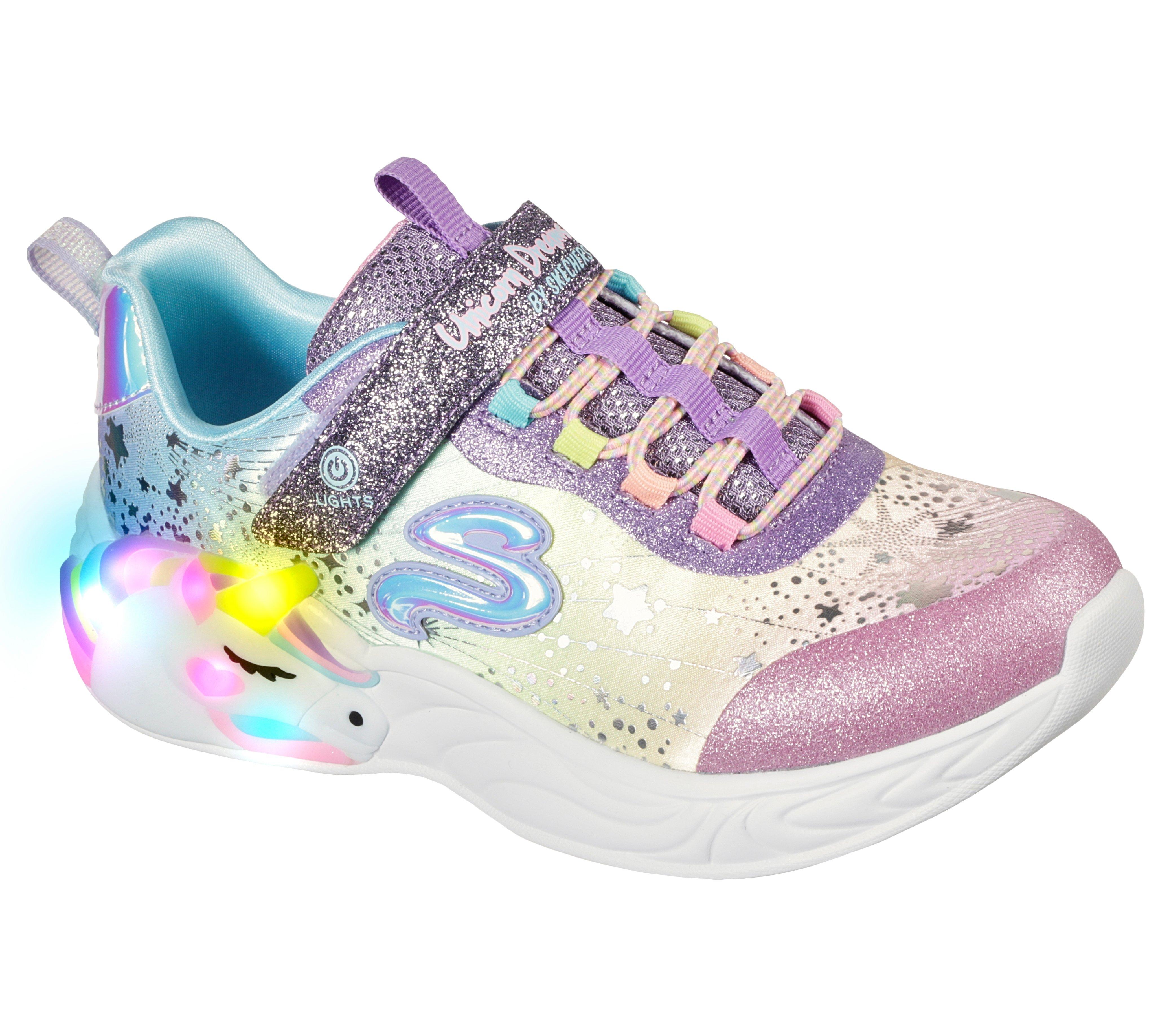 Skechers Girls Unicorn Dreams Lights Shoes