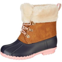 Olivia Miller Girls Fur Collar Duck Boot