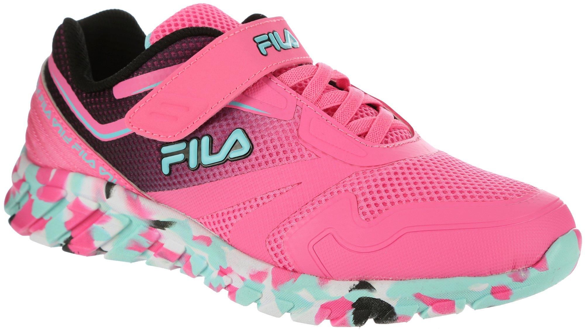 Fila Girls Galaxia 4 Strap Athletic Running Shoe