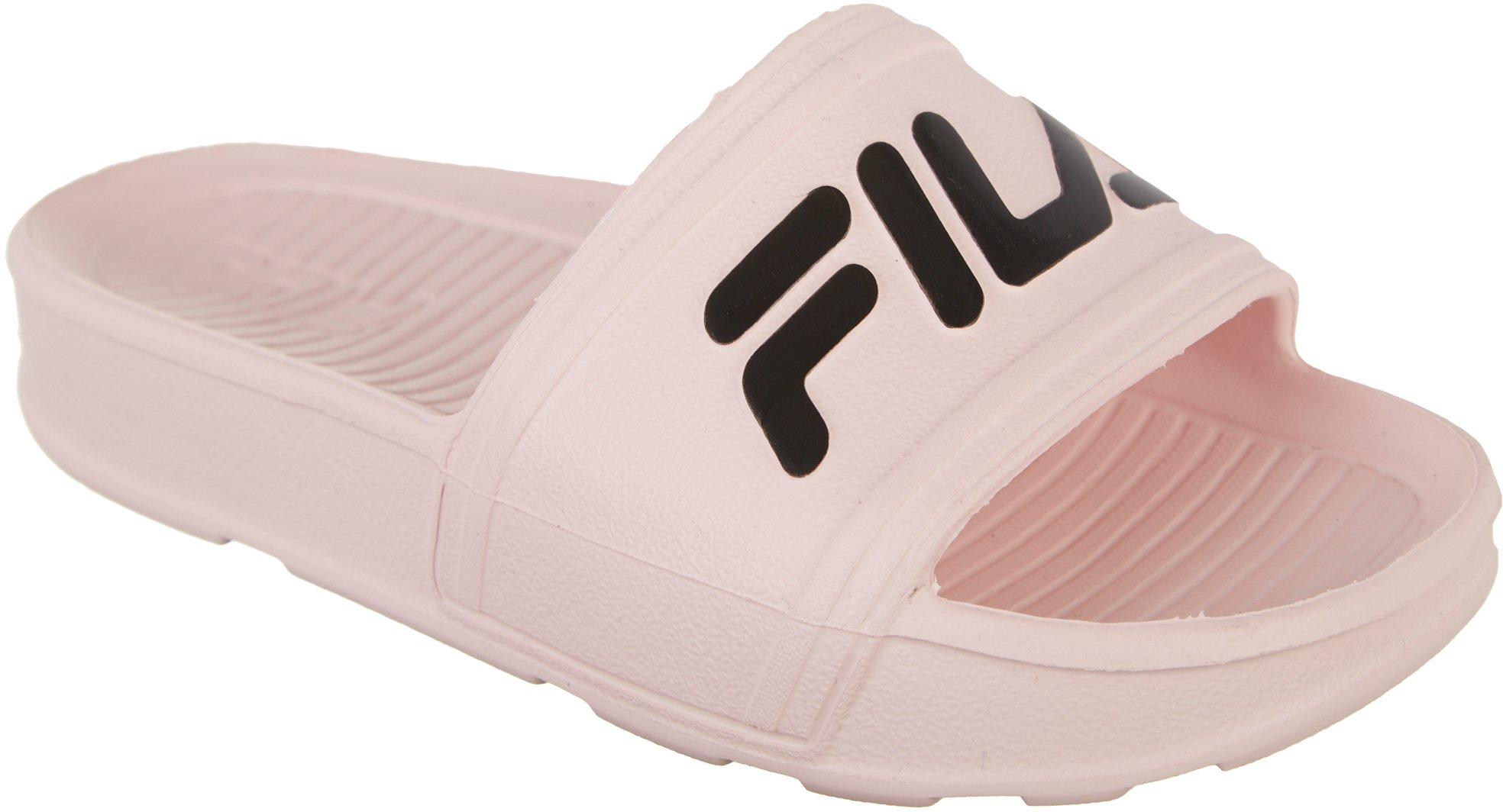 fila flip flops pink