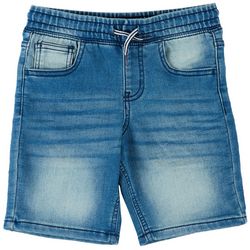 Hollywood Little Boys Whiskered Denim Pull On Shorts