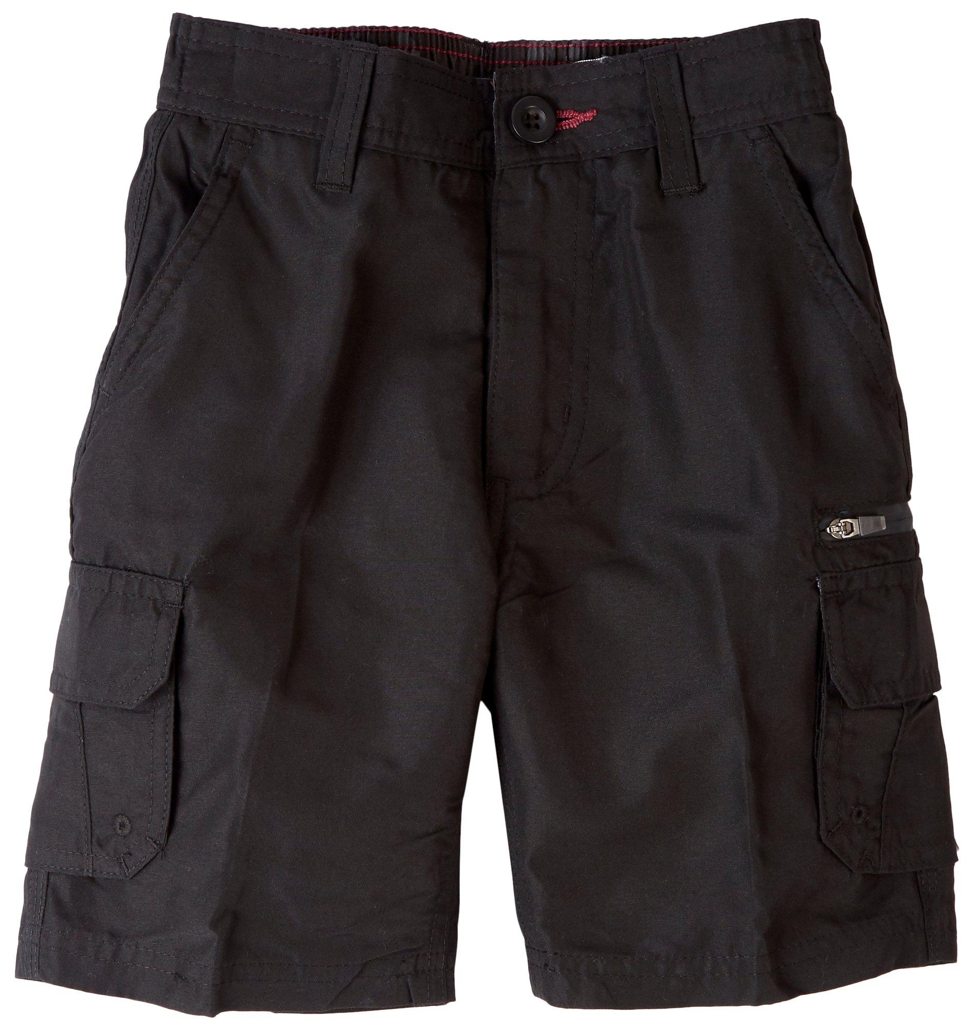 Burnside Little Boys Zipper Traveler Cargo Shorts - Black - 7