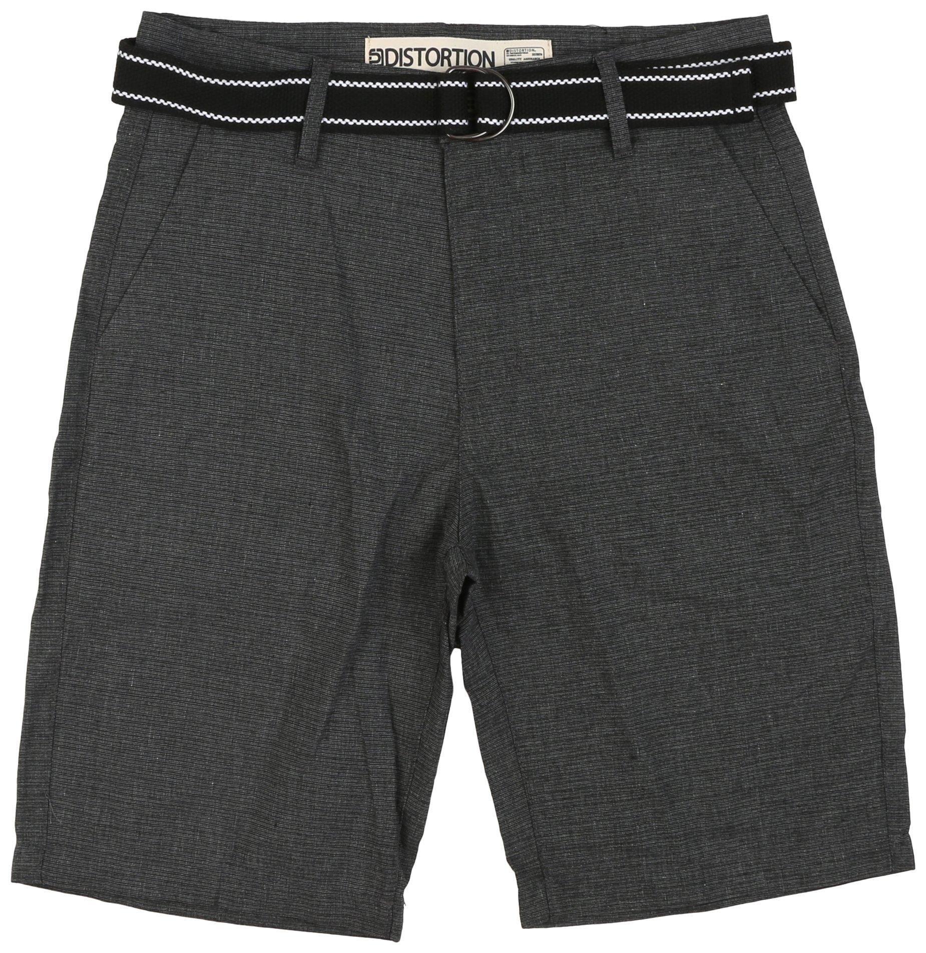 Big Boys Belted 9 inches Woven Shorts