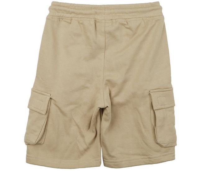 Little Boys 4-7 Solid Pull On Fleece Cargo Shorts