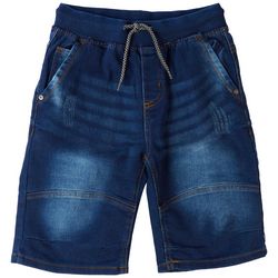 Tony Hawk Little Boys Solid Pull On Drawstring Denim Shorts