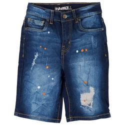 Little Boys Paint Splatter Denim Shorts